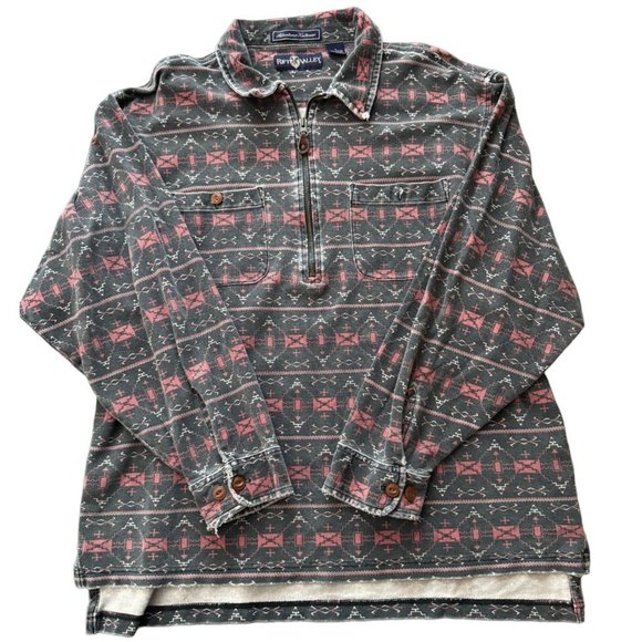 VINTAGE TRIBAL LONG SLEEVE PATTERN SHIRT SIZE LARGE | Z1‎ - Picture 1 of 5